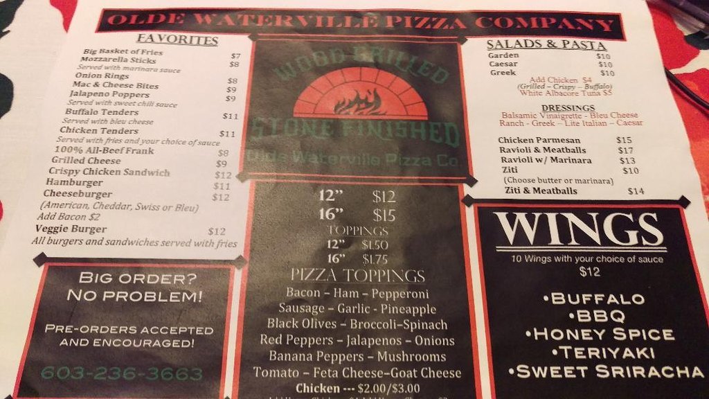 Olde Waterville Pizza Co
